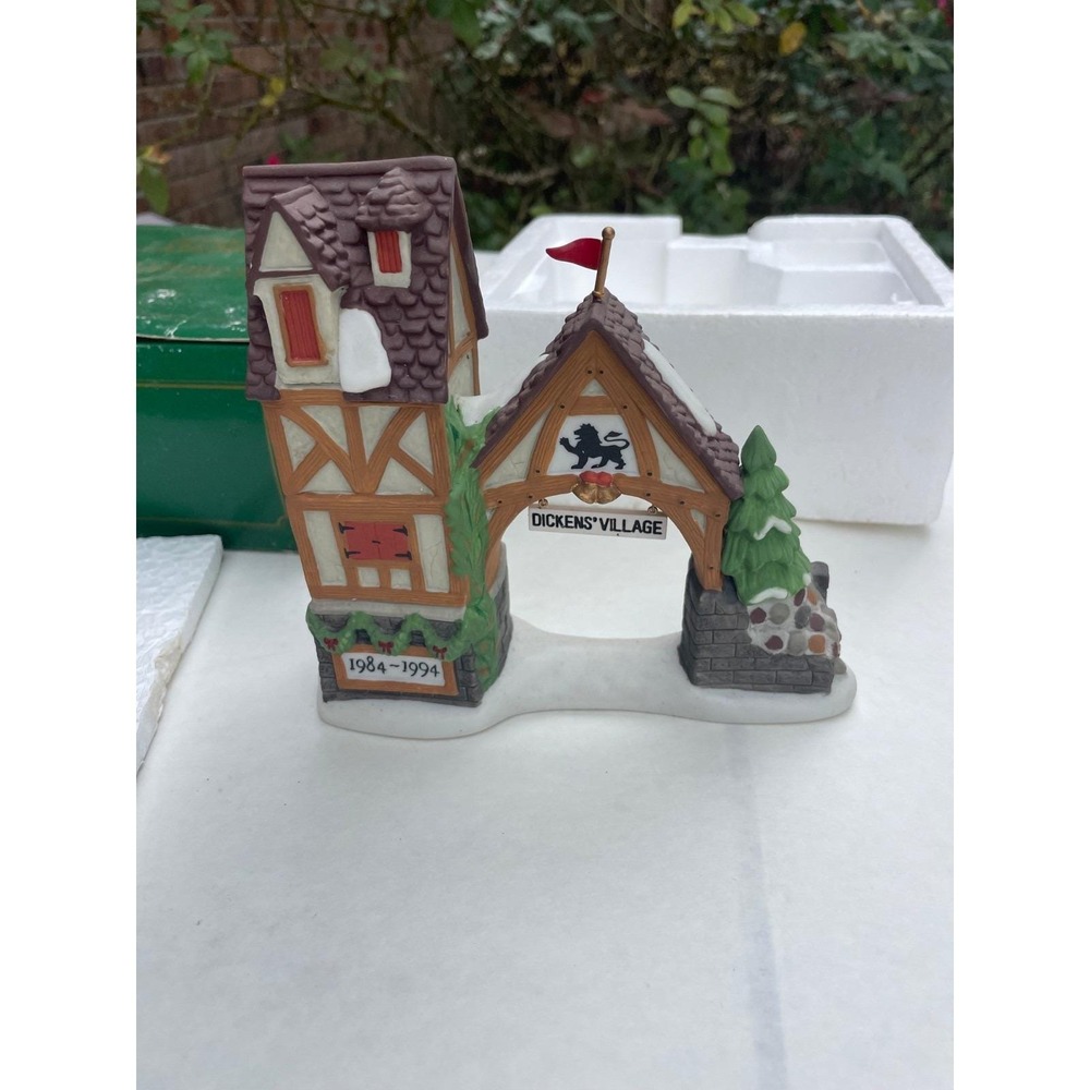 Dept 56 Dickens Christmas Village 10th Anniversary Postern w/ Box